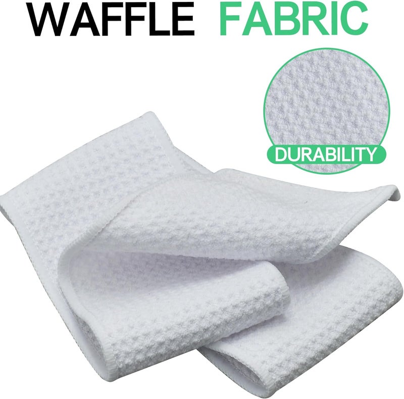 CYCLXY 6 Pcs White Thin Football Towels with Hook & Loop,Microfiber Football Twels Bulk,Clean Hands Sports Towel,Football Equipment Accessory - Image 4